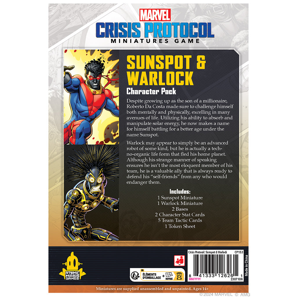 PRE ORDER: Marvel: Crisis Protocol - Sunspot &amp; Warlock